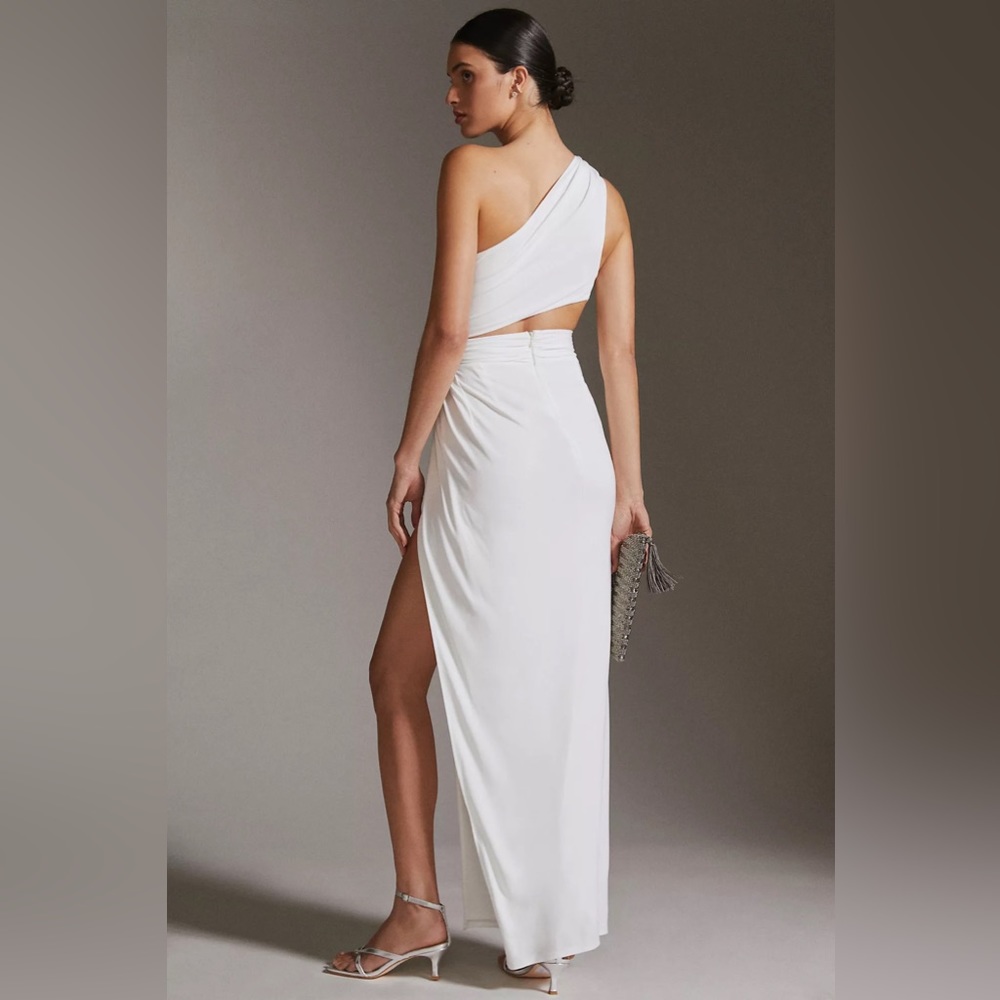 Anthropologie Ronny Kobo One-Shoulder Cutout Maxi Dress - Picture 2 of 15